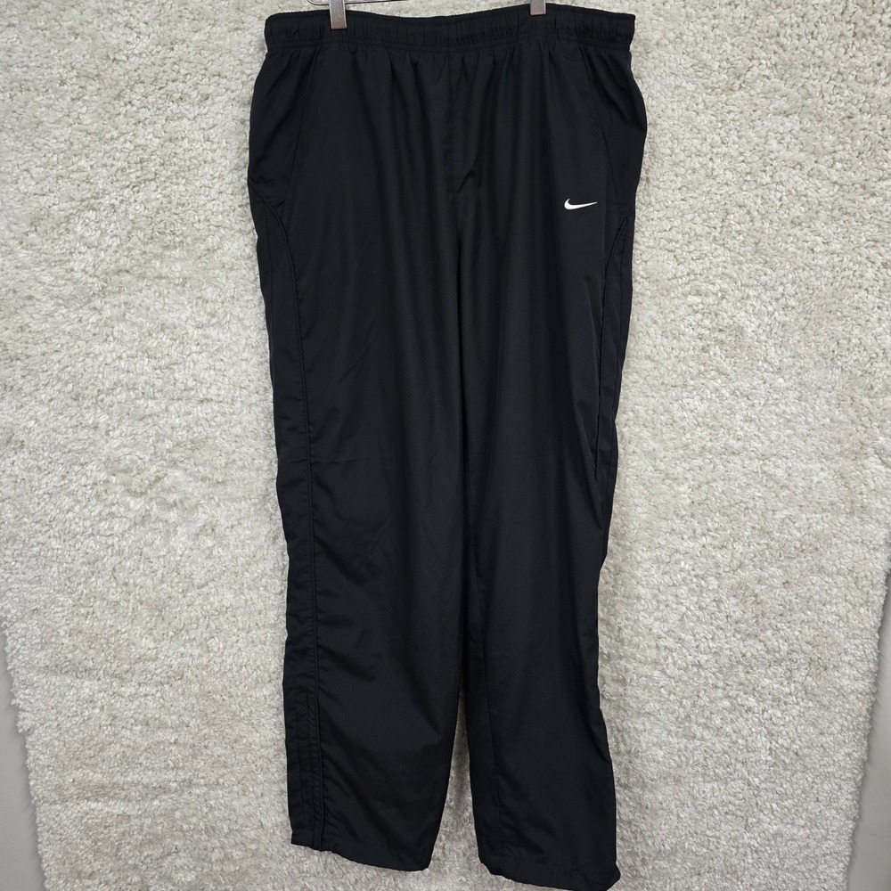 Nike Track Pants Mens Large Black Mesh Lined Zipper Ankle Gorpcore‎ Streetwear